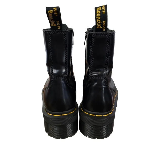 Dr. Martens Jadon KV01V 8-Eye Black Platform Combat Boots Chunky Women Size 5 - Picture 4 of 11